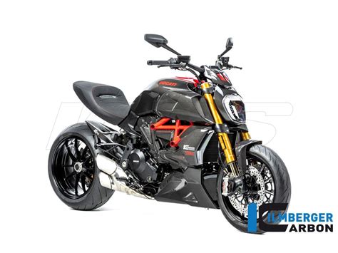 VEU 115 DI19M K ILMBERGER BELLYPAN LEFT MATT CARBON DUCATI DIAVEL 1260