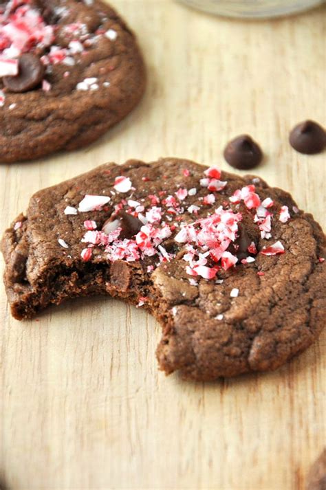 Chewy Double Chocolate Peppermint Cookies Minimalist Baker Chocolate