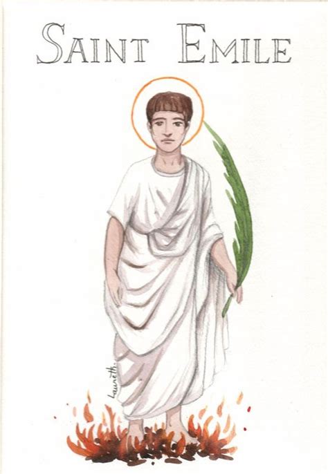 Aquarelle De Saint Emile De Carthage Martyr Dessine Moi