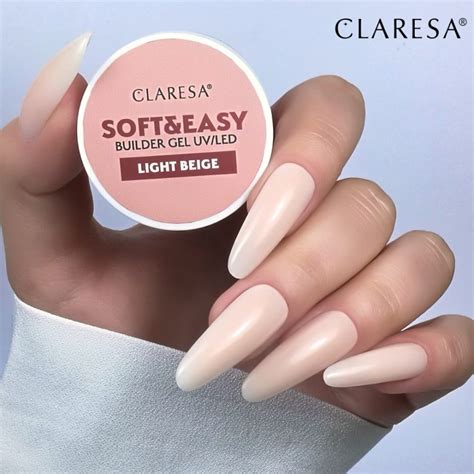 CLARESA Nude stavebný UV LED gél na nechty Claresa SOFT EASY BUILDER GEL LIGHT BEIGE g