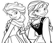 Coloriage Anna Confie Un Secret A Elsa A Propos De Olaf Jecolorie