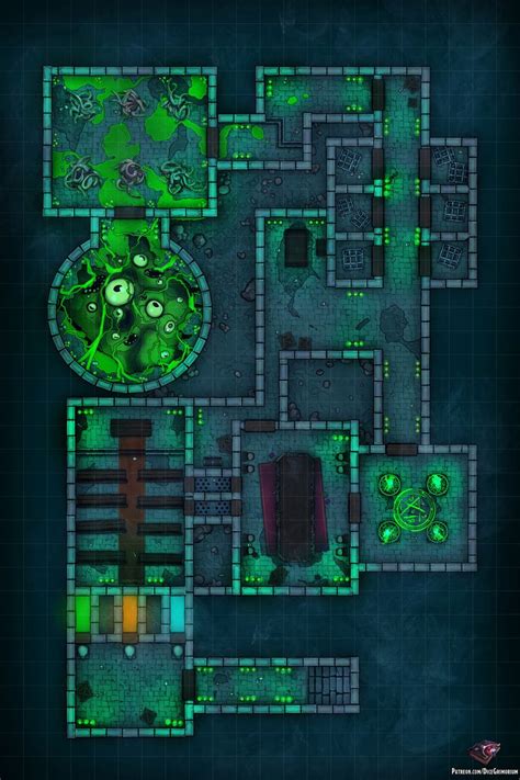 Eldritch Dungeon 22x33 Public Dice Grimorium Fantasy Map Dungeon