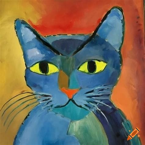 A Cat Painted By August Macke On Craiyon