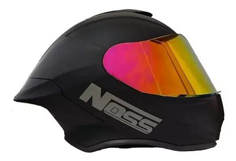 Casco Certificado Dot Super Deportivo Noss Negro Mate Meses Sin