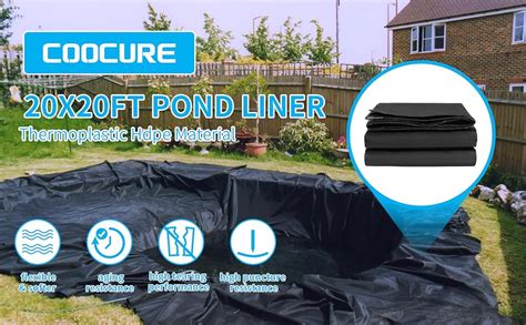 Amazon X Ft Reinforced Pe Pond Liner Mil Thickness Pond