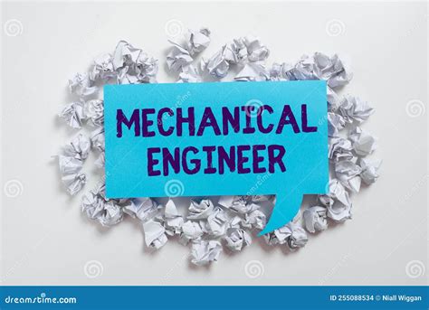 Conceptual Display Mechanical Engineer Business Idea Applied