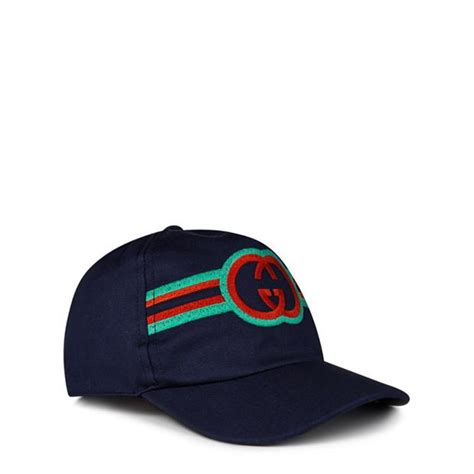 Gucci Gucci Logo Cap Jn34 Kids Navy 4084 Flannels