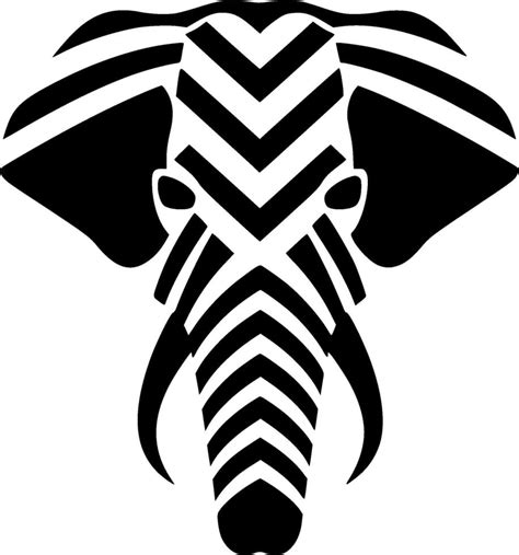 Elefante Minimalista Y Plano Logo Ilustraci N Vector En