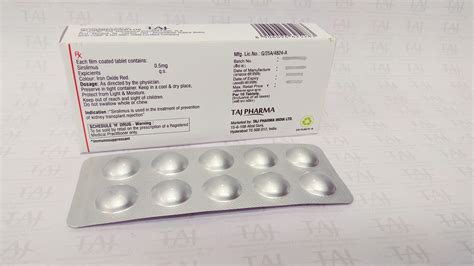 Sirolimus Tablets Sirlotaj Taj Pharma Manufacturers Suppliers