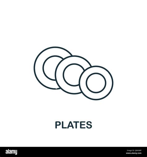 Plates Icon Monochrome Simple Cooking Icon For Templates Web Design