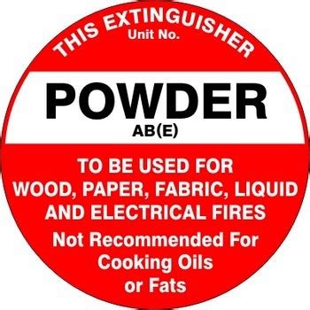 Fire Extinguisher Id Marker Powder Abe Display Tactix