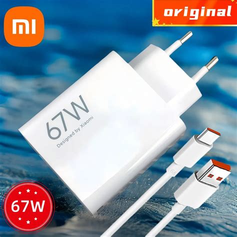 Xiaomi cargador Turbo Original de 67W adaptador de carga rápida 6A