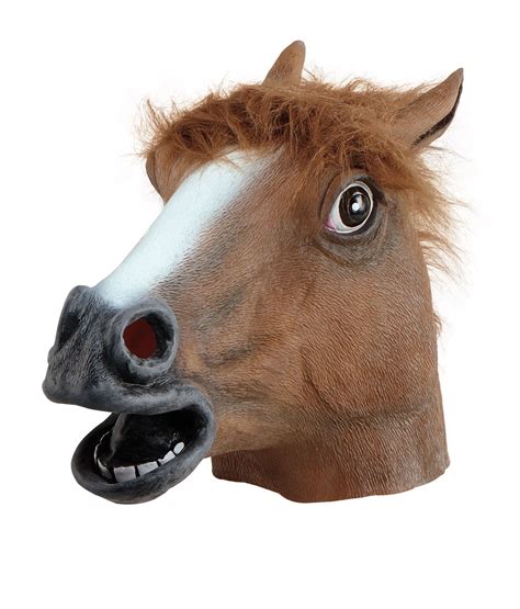 Brown Rubber Horse Overhead Animal Mask