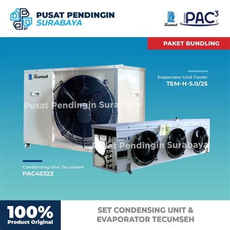 Jual PAKET BUNDLING CDU EVAPORATOR TECUMSEH 2 5PK CHILLER TECUMSEH