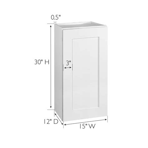 Fully Assembled Wall Cabinet in White 15 Inch by 30 Inch by 12 Inch ǀ