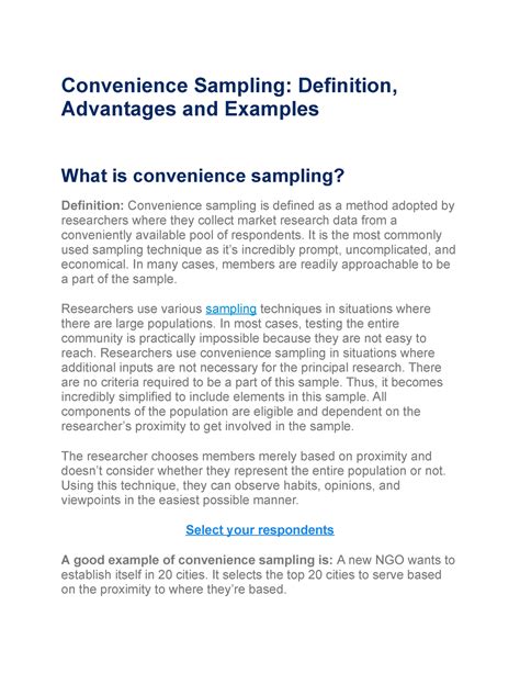 What Is Convenience Sampling In Research Methods - Printable Templates Free