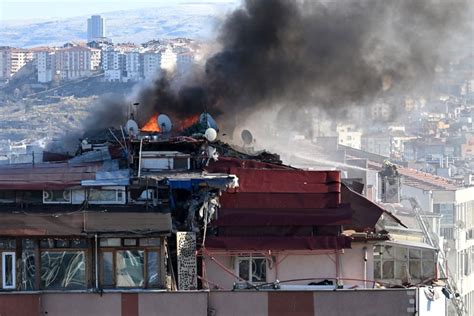 Ankara Da Bir Binan N At S Nda Yang N Kt B Lgeye Ekipler Sevk Edildi