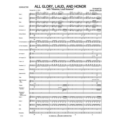 All Glory Laud And Honor With Hosanna Loud Hosanna Orchestra David