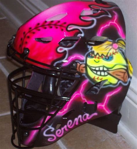 Fastpitch Softball Catchers Helmet Airbrushed Rawlings CFA2 | Etsy