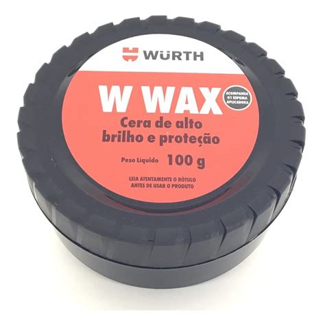 Cera Cristalizadora Carnauba Silicone Wurth WMAX 100g Alto Brilho