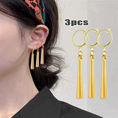 Jual Earring Clip 3pcs Emas Tanpa Tindik Anime Cosplay Jepang One Piece