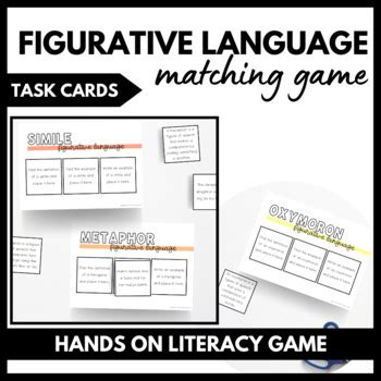 Figurative Language Matching Game By Gifted And Talented Teacher