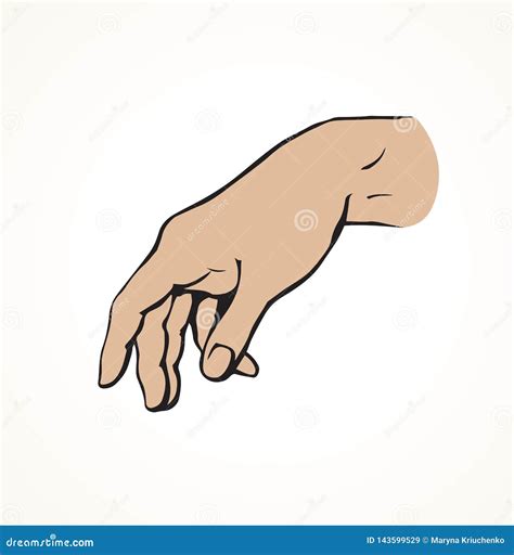 Relaxed Hand Vector Drawing 143599529