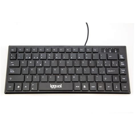 Iggual Teclado USB Compacto TKL Slim TKL USB Negro