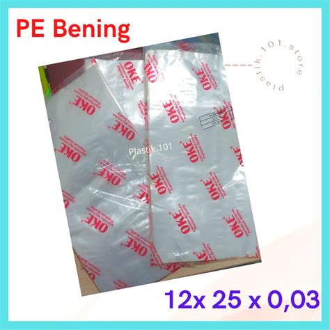 Jual Kantong Plastik Pe Bening Ukuran 12x25 Plastik Sayur Plastik Es