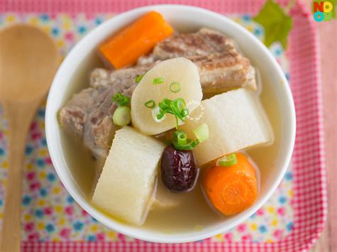 Carrot Daikon Pork Ribs Soup Recipe NoobCook