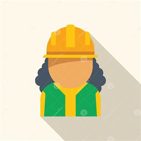 Female Construction Worker Wearing Hard Hat And Safety Vest Stock