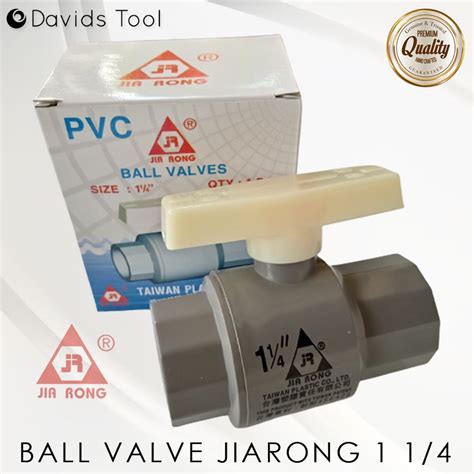 Jual Stop Kran Ball Valve Pvc Jiarong 1 1 4 Inch Shopee Indonesia