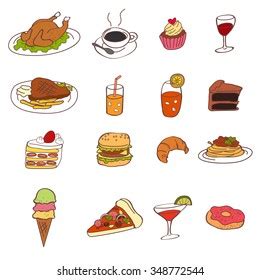 Vector Illustration Food Icon Sets Stock Vector Royalty Free