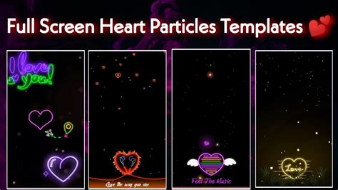 Template Video Background Full Screen Heart Effect Kinemaster