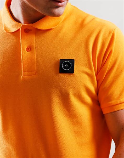 Shop Short Sleeve Siren Polo Lumo Orange Marshall Artist