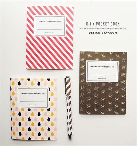 DIY Pocket Book (Design is Yay) | Book cover diy, Diy book, Diy pocket ...