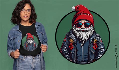 Descarga Vector De Genial Dise O De Camiseta Navide A De Pap Noel