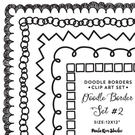 DOODLE BORDER CLIPART 74px Image 4