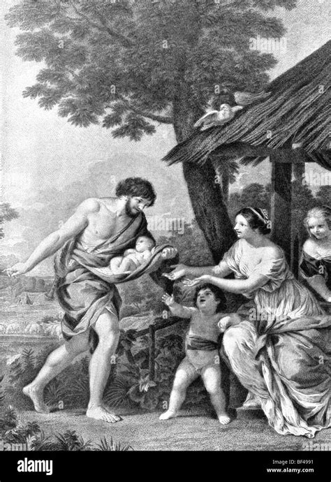 The Shepherd Faustulus Left Brings The Twins Romulus And Remus Home