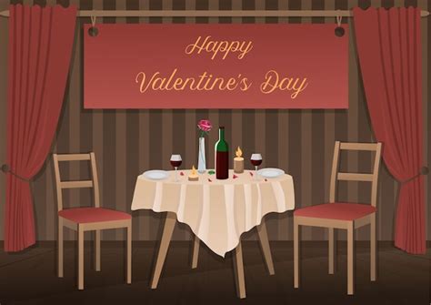 Premium Vector Vector Illustration Of A Room On The Theme Valentines