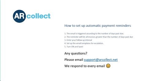 How To Set Up Automatic Payment Reminders Past Due Reminders In AR