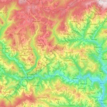 Topografische Kaart Sc Ri Oara Hoogte Reli F