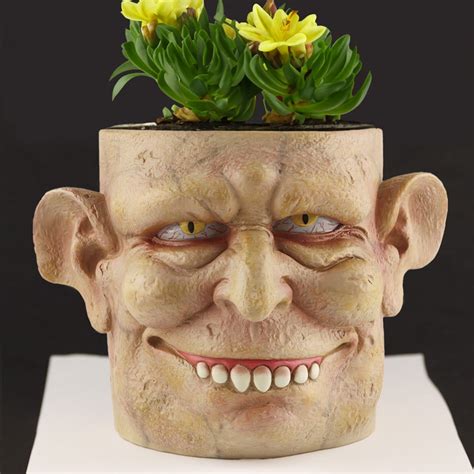 Face Planter Pots Head Planter With Hole Man Face Flower Pot Head