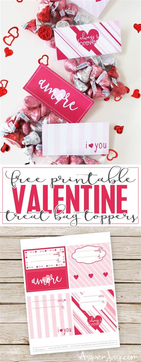 Free Valentines Treat Bag Toppers Aspen Jay Valentines Printables