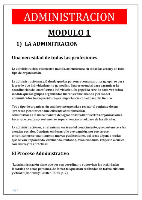 Resumen Mod Y Completos Parcial Modulo La Adminitracion