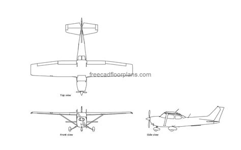 Cessna 172 Skyhawk - Free CAD Drawings