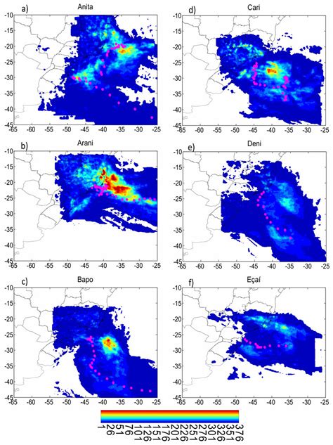 Accumulated Precipitation Mm During The Lifecycle Of The Subtropical