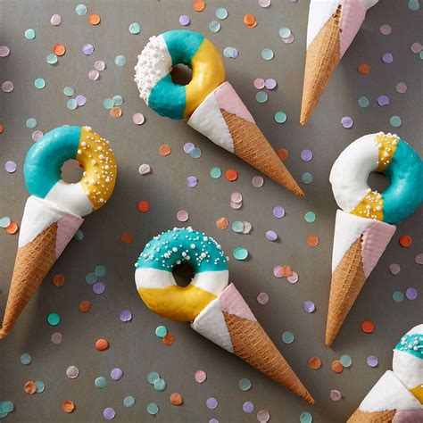 Tasty Homemade Donuts Top These Candy Dipped Sugar Cones Treats That