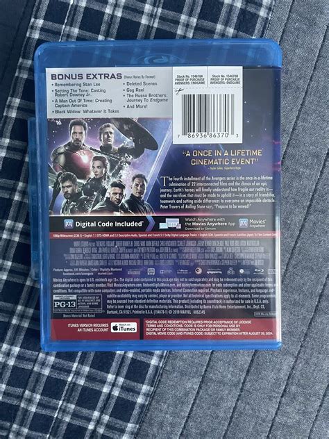 Avengers Endgame Blu Ray Ebay