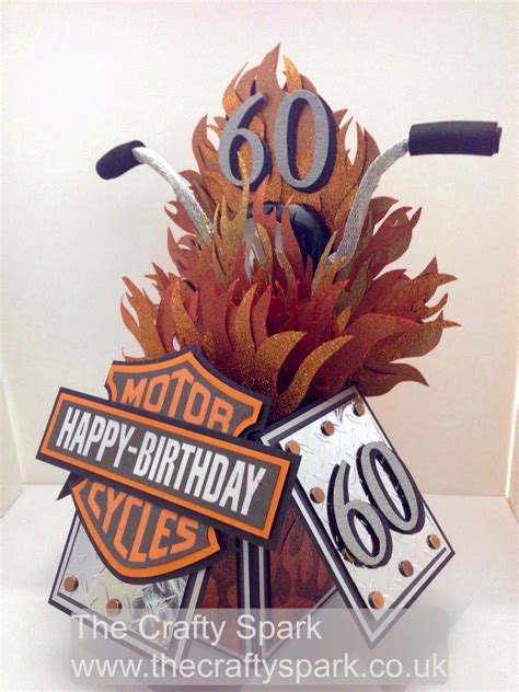 Harley Davidson 60th Birthday Card 60th Birthday Cards Masculine